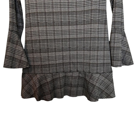 Michael Stars Glen Plaid Dress w/ Flouncy Drop Waist & Bell Sleeves Sz. XS - Picture 13 of 13